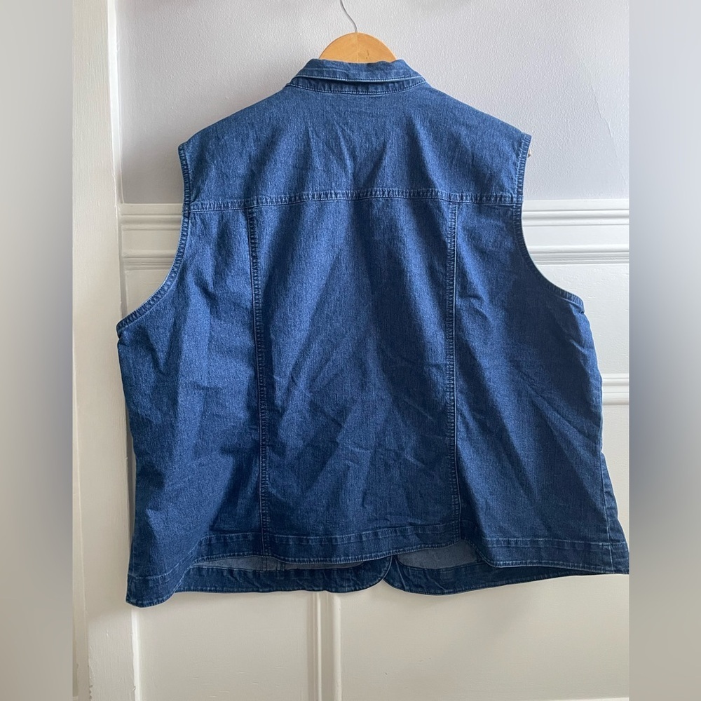 Vintage Alia Plus denim vest-Size 24W - Picture 2 of 11